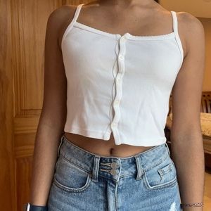 brandy melville white jessa tank top